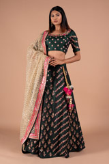 Bottle Green  Lehenga272 video
